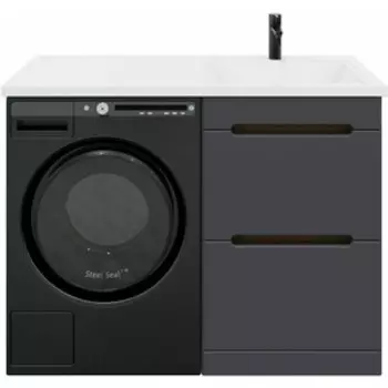 Тумба с раковиной Sanstar Darko 60 (120) правая, под стиральную машину, дуб вотан/графит софт (431.1-1.4.1.КПДАЛ)