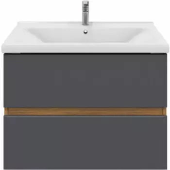 Тумба с раковиной Sanstar Graffa 100х44 дуб вотан/графит софт (454.1-1.4.1.КМИР)