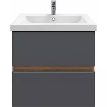 Тумба с раковиной Sanstar Graffa 50х39 дуб вотан/графит софт (450.1-1.4.1.ККОМ)