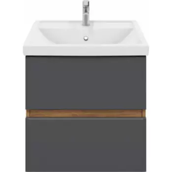 Тумба с раковиной Sanstar Graffa 50х39 дуб вотан/графит софт (450.1-1.4.1.КФОС)