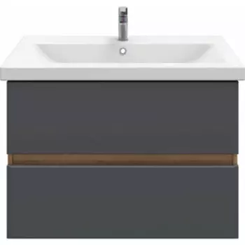 Тумба с раковиной Sanstar Graffa 80х44 дуб вотан/графит софт (453.1-1.4.1.ККОМ)