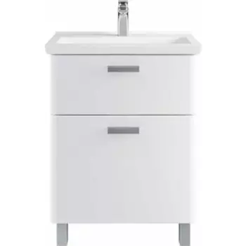 Тумба с раковиной Sanstar Gretta 60 напольная, белая, Sanita Luxe Фест