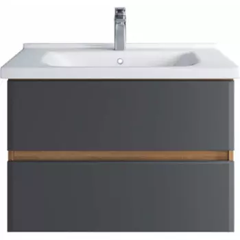 Тумба с раковиной Sanstar Инфинити 80х45 дуб сонома светлый/графит софт (396.1-1.4.1.КМИР)