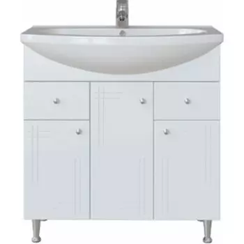 Тумба с раковиной Sanstar Июнь 80 белая, Santek Балтика