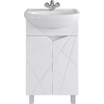Тумба с раковиной Sanstar Каскад 50х30 белая (355.1-1.4.1.КУЮТ)