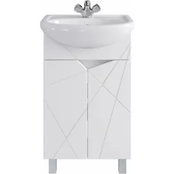Тумба с раковиной Sanstar Каскад 50х30 белая (355.1-1.4.1.КЭЛЕ)