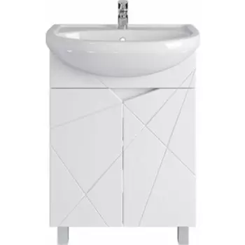 Тумба с раковиной Sanstar Каскад 60х30 белая (338.1-1.4.1.КУЮТ)