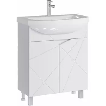 Тумба с раковиной Sanstar Каскад 70 белая, Santek Балтика