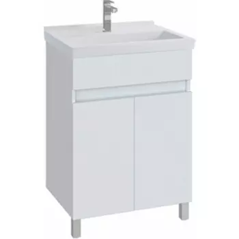 Тумба с раковиной Sanstar Квадро 60 белая, Sanita Luxe Фест