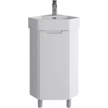 Тумба с раковиной Sanstar Лайн 35х35 угловая, белая (399.1-1.4.1.КЛАЙ)