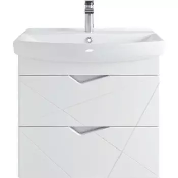 Тумба с раковиной Sanstar Линни 65х34 белая (404.1-1.4.1.ККЛЕ)