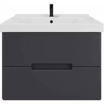 Тумба с раковиной Sanstar Noche 80х44 графит софт (424.1-1.4.1.КМИР)