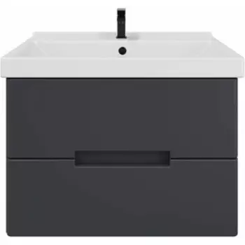Тумба с раковиной Sanstar Noche 80х44 графит софт (424.1-1.4.1.КФЕС)
