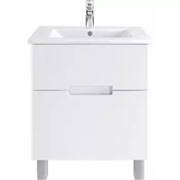 Тумба с раковиной Sanstar Ориана 60 напольная, белая, Sanita Luxe Квадро