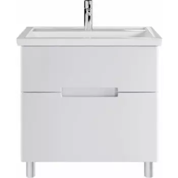 Тумба с раковиной Sanstar Ориана 80 напольная, белая, Kirovit Фостер