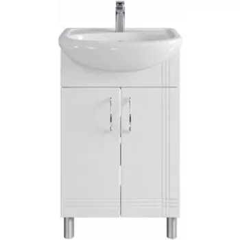 Тумба с раковиной Sanstar Вольга 50 белая, Универсал Элегия
