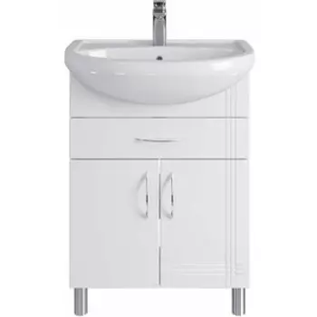 Тумба с раковиной Sanstar Вольга 60х30 белая (337.1-1.4.1.КУЮТ)