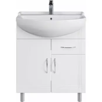 Тумба с раковиной Sanstar Вольга 70 белая, Универсал Амур