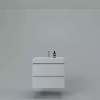 Тумба с раковиной Style line Атлантика 70 подвесная, белая (СС-00002339, СС-00002286)