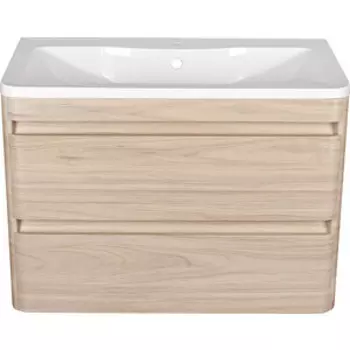 Тумба с раковиной Style line Атлантика Люкс 100 подвесная, ясень перламутр (ЛС-00000686 + 2000949224527)