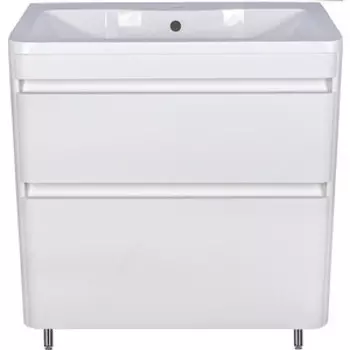 Тумба с раковиной Style line Атлантика Люкс 80 напольная, антискрейч (СС-00000604 + 2000949224534)