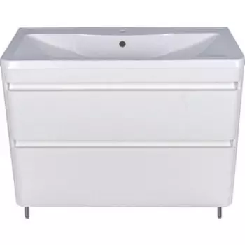 Тумба с раковиной Style line Атлантика Люкс 100 напольная, антискрейч (СС-00000692 + 2000949224527)