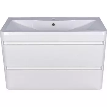 Тумба с раковиной Style line Атлантика Люкс 100 подвесная, антискрейч (СС-00000693 + 2000949224527)