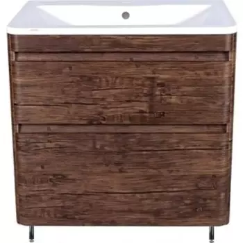 Тумба с раковиной Style line Атлантика Люкс 60 напольная, старое дерево (СС-00002207 + 2000949232843)