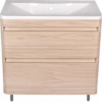 Тумба с раковиной Style line Атлантика Люкс 60 напольная, ясень перламутр (СС-00002216 + 2000949232843)