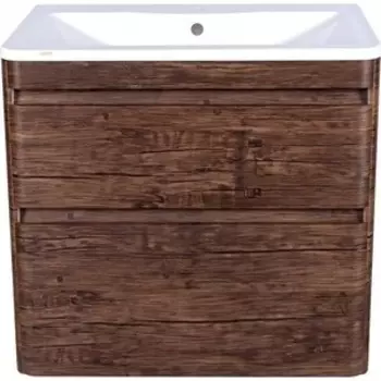 Тумба с раковиной Style line Атлантика Люкс 60 подвесная, старое дерево (СС-00002205 + 2000949232843)