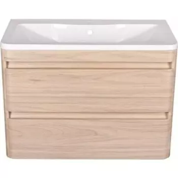 Тумба с раковиной Style line Атлантика Люкс 60 подвесная, ясень перламутр (СС-00002217 + 2000949232843)