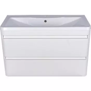 Тумба с раковиной Style line Атлантика Люкс 90 подвесная, антискрейч (СС-00002210 + 2000949232850)