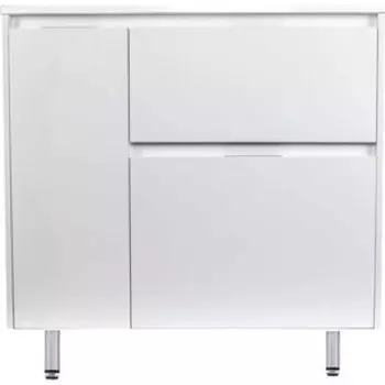 Тумба с раковиной Style line Барселона 90х45 правая, с выкатной корзиной, белая (СС-00002280 + 4627179377557)