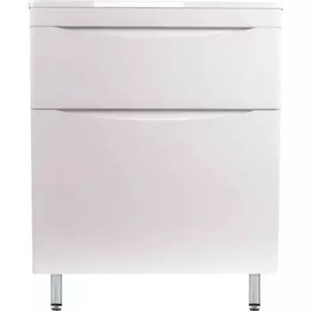 Тумба с раковиной Style line Бергамо мини 70х35 Люкс Plus напольная, белая (СС-00002310 + 2000949236384)