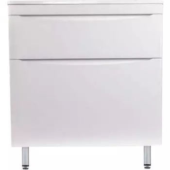 Тумба с раковиной Style line Бергамо мини 80х35 Люкс Plus напольная, белая (СС-00002314 + 2000949236391)