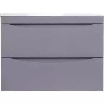 Тумба с раковиной Style line Бергамо мини 70х35 Люкс Plus подвесная, серая (СС-00002319 + 2000949236384)