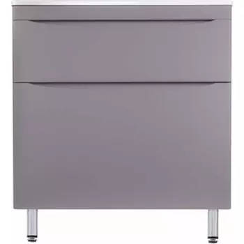 Тумба с раковиной Style line Бергамо мини 90х35 напольная, антискрейтч серый (СС-00002362 + 2000949237138)