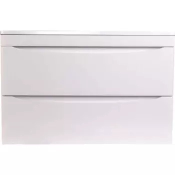 Тумба с раковиной Style line Бергамо мини 90х35 подвесная, антискрейтч белый (СС-00002364 + 2000949237138)