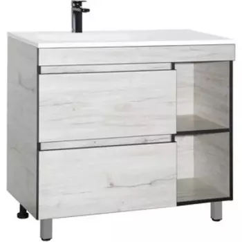 Тумба с раковиной Style line Берлин 90 полочки справа, соната (СС-00002249 + 4627179377540)