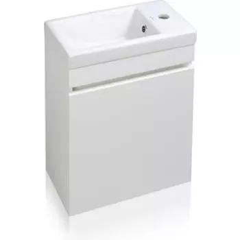 Тумба с раковиной Style line Compact Люкс 40 белая (СС-00000248 + S-UM-COM40/1-w)