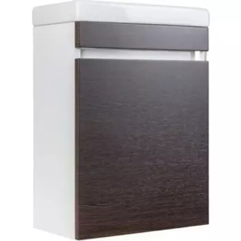 Тумба с раковиной Style line Compact Люкс 40 венге (СС-00000417 + S-UM-COM40/1-w)