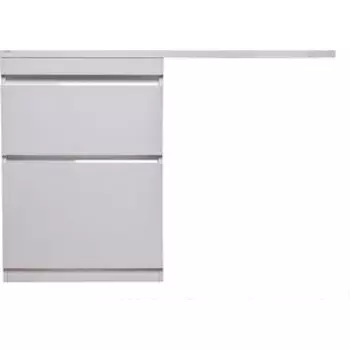 Тумба с раковиной Style line Даймонд Люкс 58 (120L) левая, под стиральную машину, белая (СС-00000559 + 2000949237411)