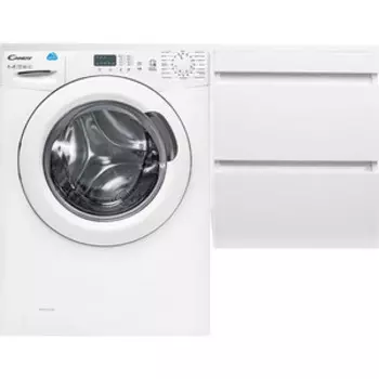 Тумба с раковиной Style line Даллас Люкс 48 (110R) подвесная, под стиральную машину, белая эмаль (СС-00002350 + 2000949237466)