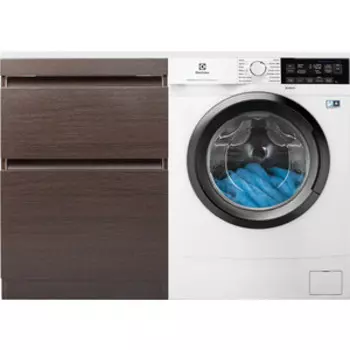 Тумба с раковиной Style line Даллас Люкс 58 (120L) напольная, под стиральную машину, венге (CC-00000424 + 2000949237411)