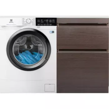 Тумба с раковиной Style line Даллас Люкс 58 (120R) напольная, под стиральную машину, венге (CC-00000424 + 2000949237428)