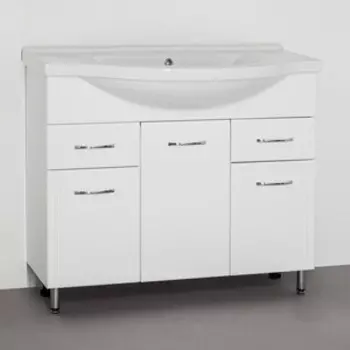 Тумба с раковиной Style line Эко Стандарт №26 белая (ЛС-00000240 + 1WH110255)