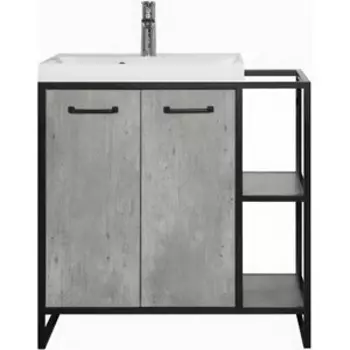 Тумба с раковиной Style line Лофт 80 бетон (ЛС-000010019 + 2353795396925)
