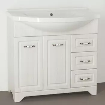 Тумба с раковиной Style line Олеандр-2 Люкс 90 рельеф пастель (ЛС-00000485 + 1WH110790)