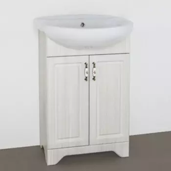 Тумба с раковиной Style line Олеандр-2 Люкс 55 рельеф пастель (ЛС-00000258 + 1WH110186)