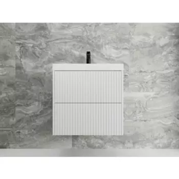 Тумба с раковиной Style line Стокгольм 60х45 белый рифленый софт (ЛС-00002307 + 2000949230177)